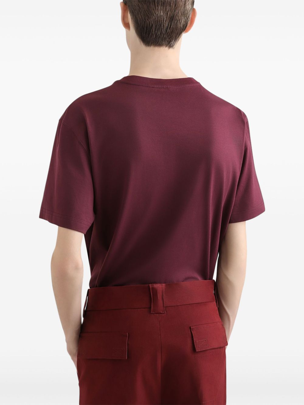 Dolce & Gabbana T-shirt met logoplakkaat - Rood