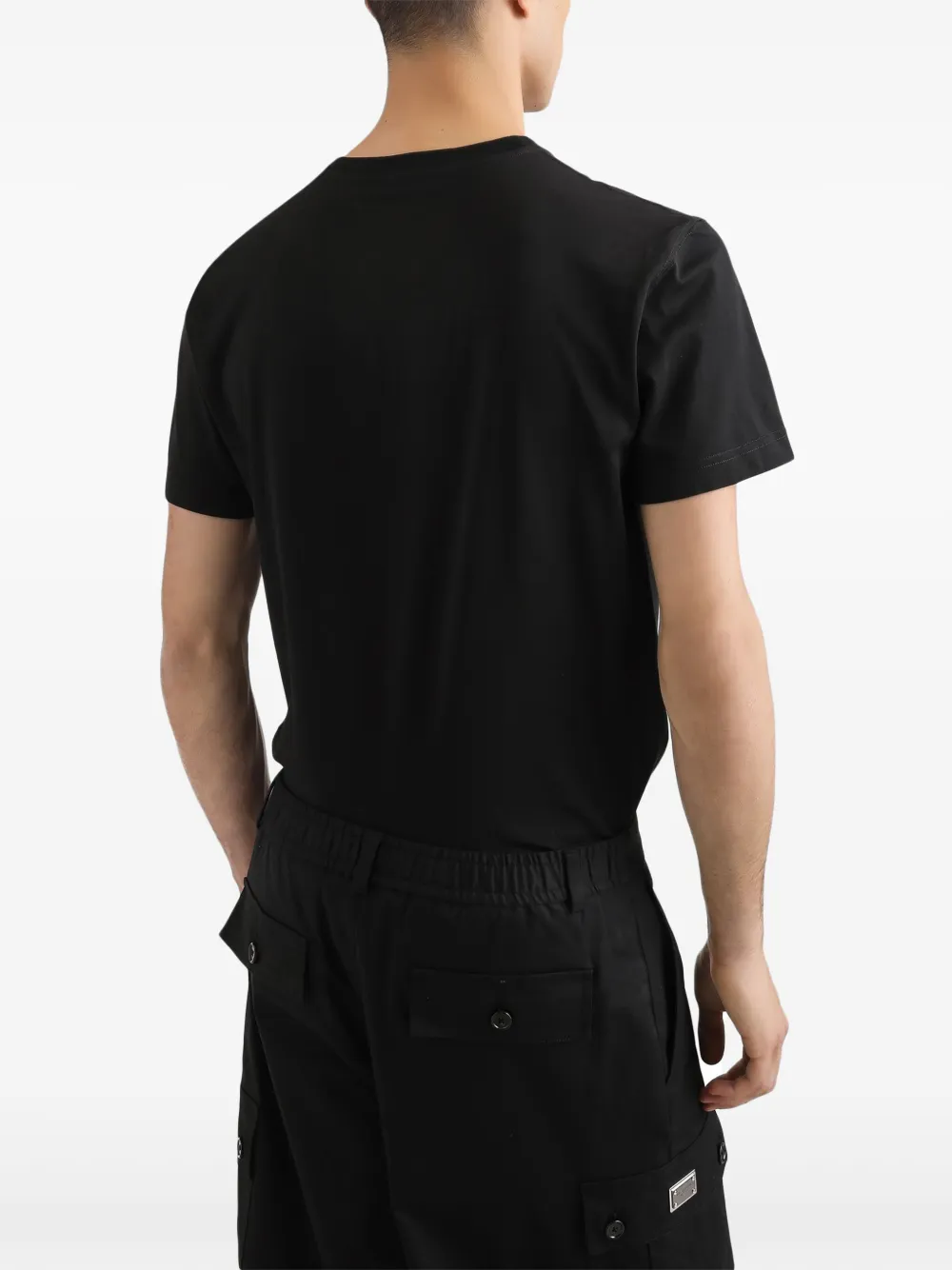 Dolce & Gabbana T-shirt met logoplakkaat Zwart