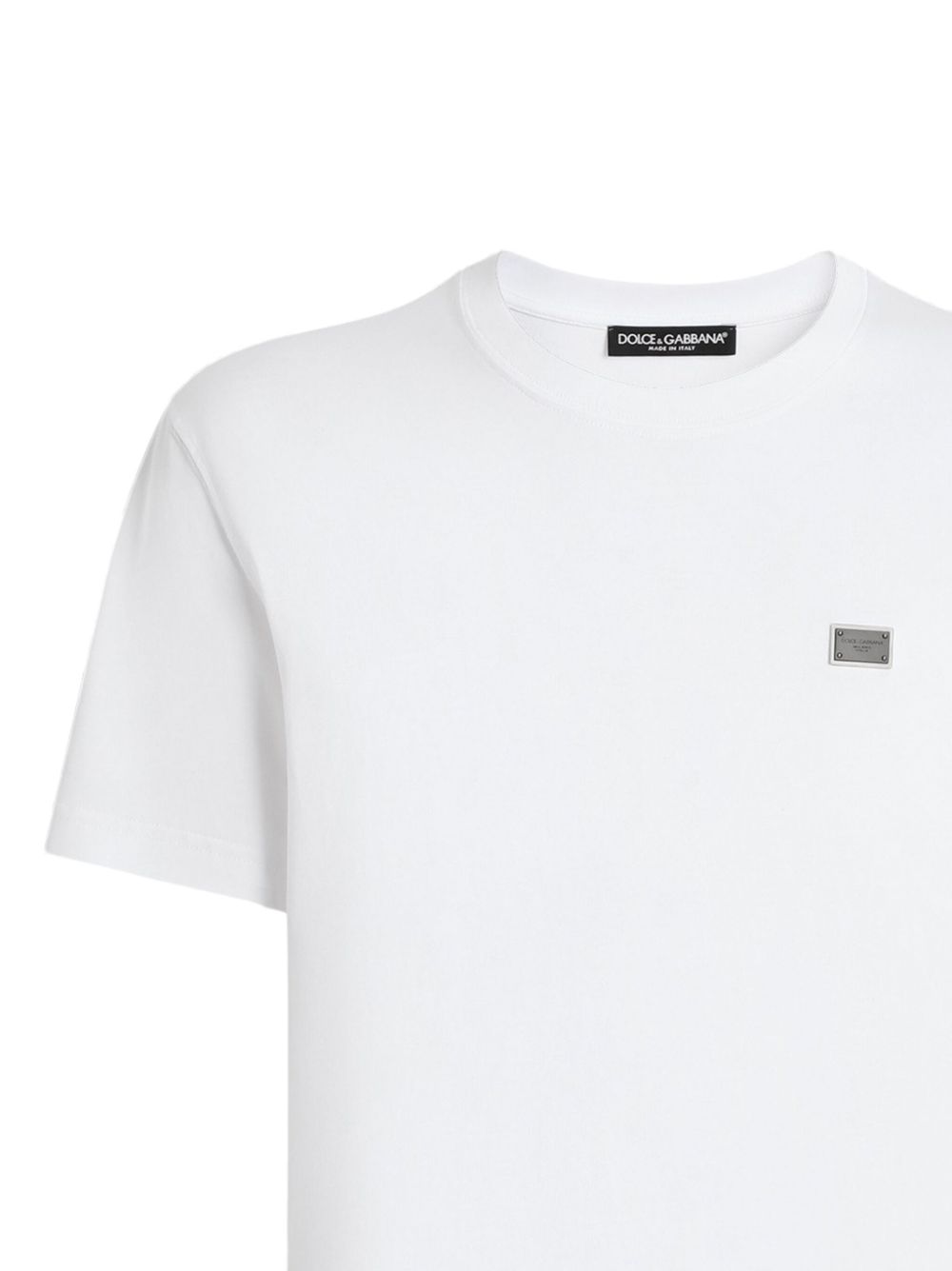 Dolce & Gabbana T-shirt met logoplakkaat - Wit