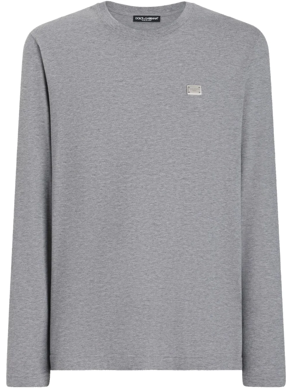 Dolce & Gabbana ロゴタグ Tシャツ - グレー Dolce & Gabbana ロゴタグ Tシャツ - グレー