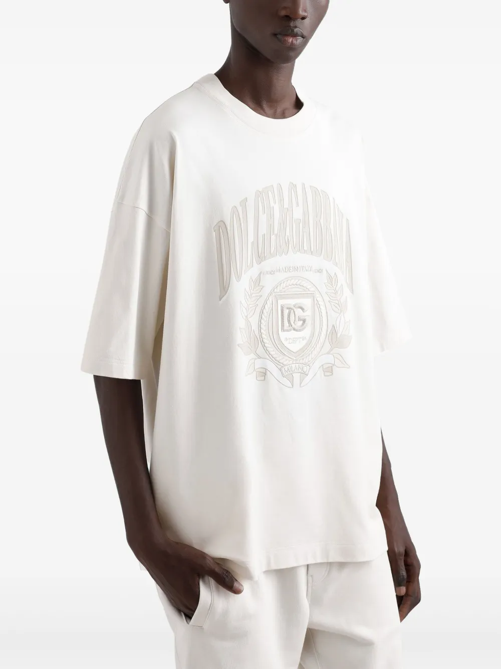 Dolce & Gabbana T-shirt met logoprint Wit