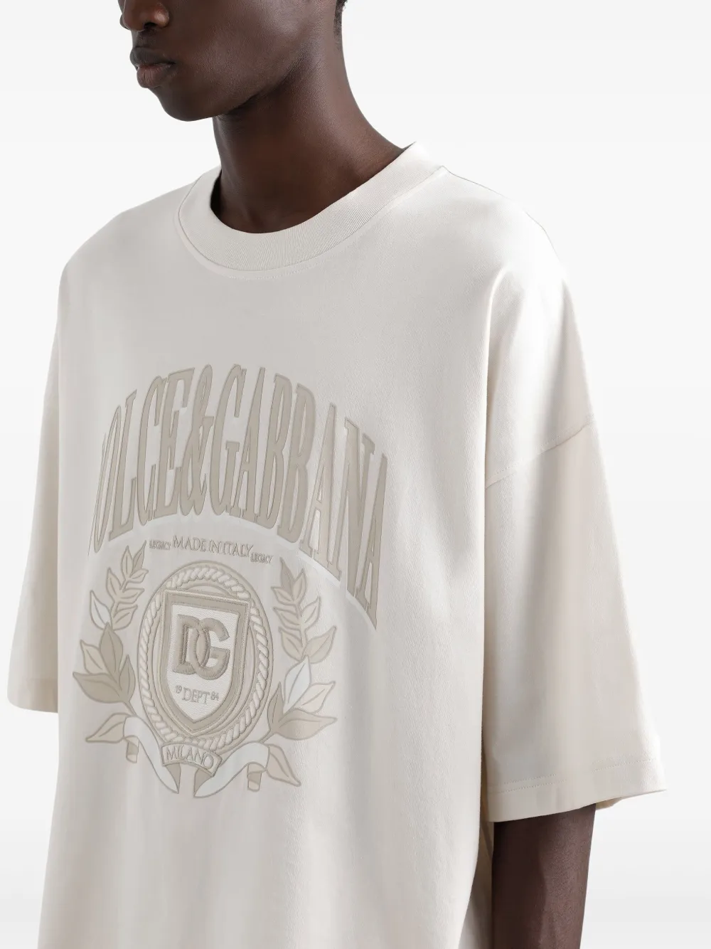 Dolce & Gabbana T-shirt met logoprint Wit