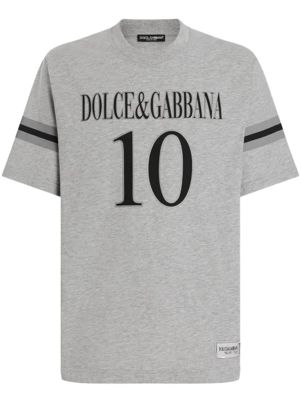 Dolce & Gabbana logo-print T-shirt | Grey | FARFETCH CA