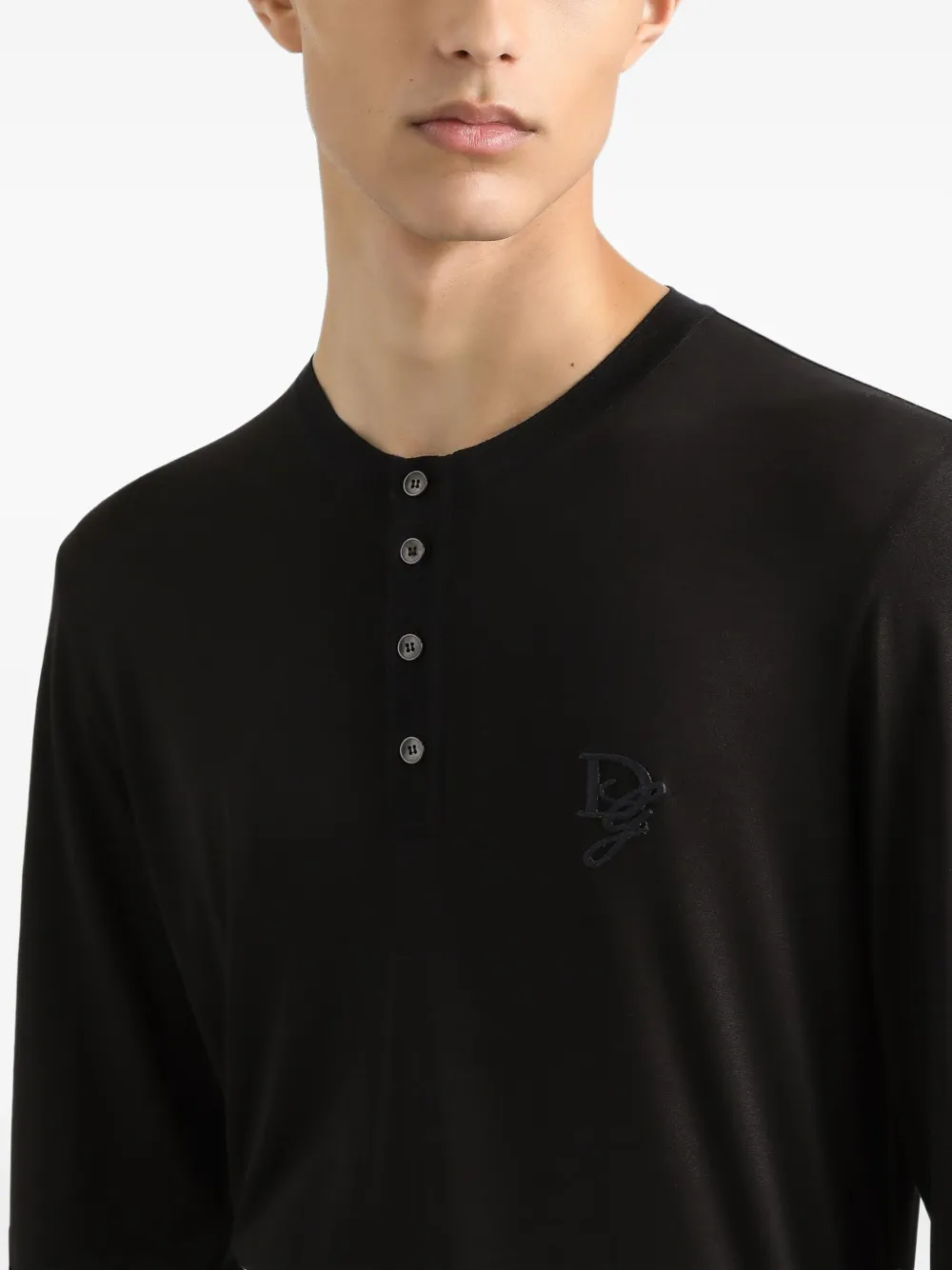 Dolce & Gabbana T-shirt met knopen Zwart