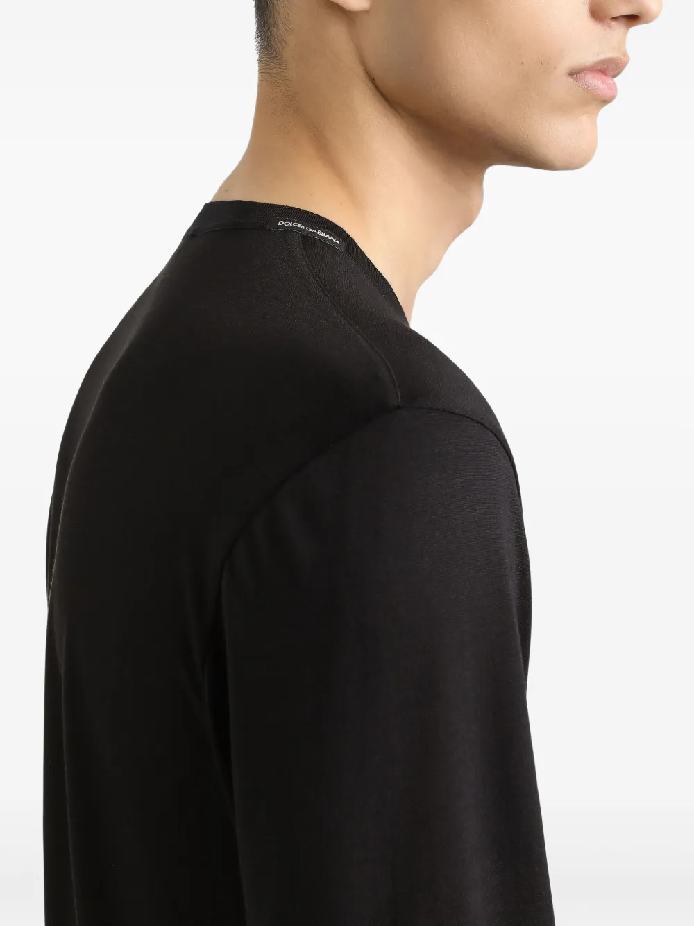 Dolce & Gabbana T-shirt met knopen Zwart