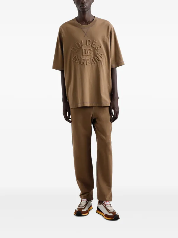 DOLCE & GABBANA メンズ Tシャツ ロゴ ブラウン Dolce & Gabbana ロゴ Tシャツ | ブラウン | FARFETCH JP