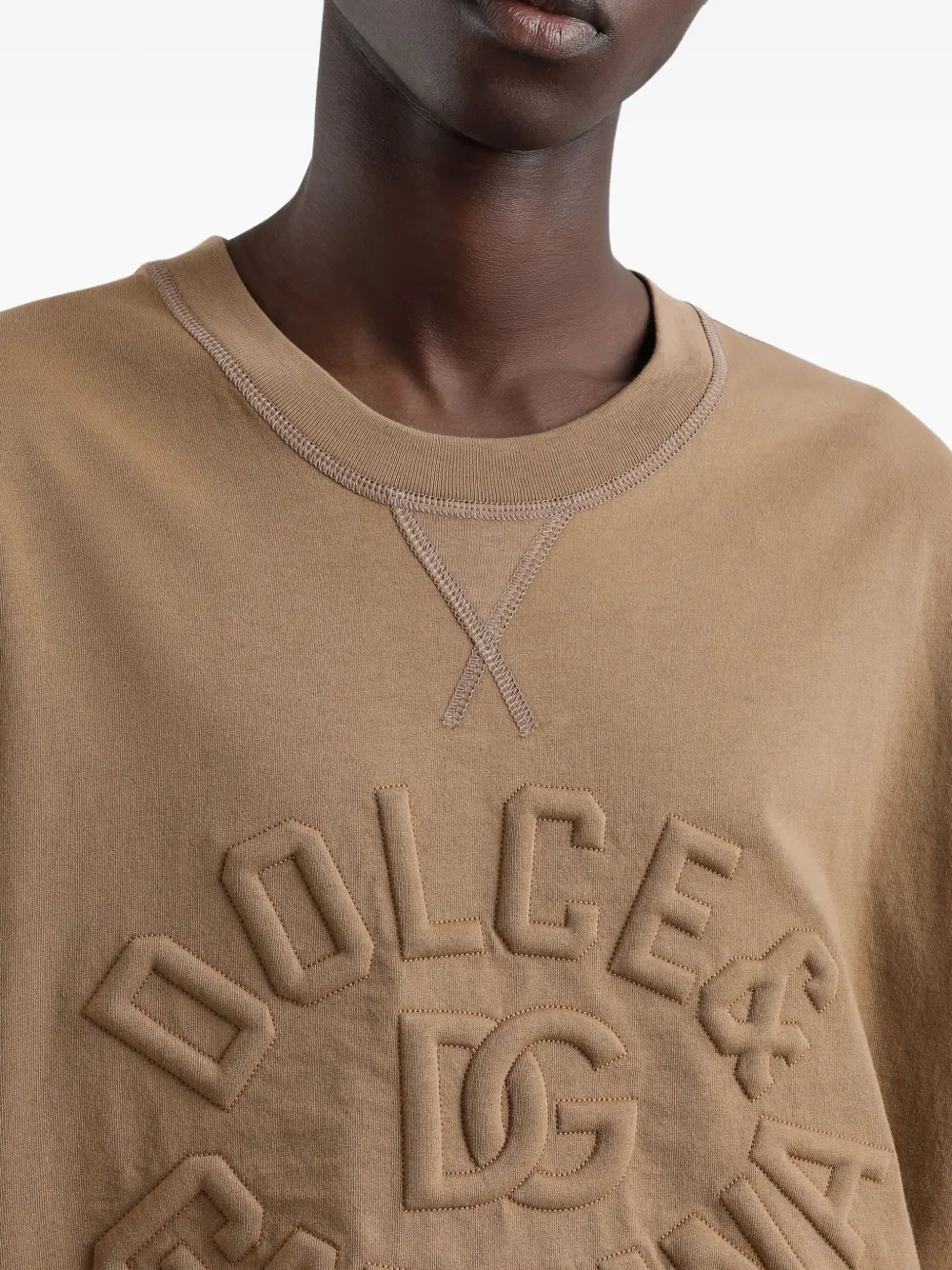 Dolce & Gabbana T-shirt met logo Bruin