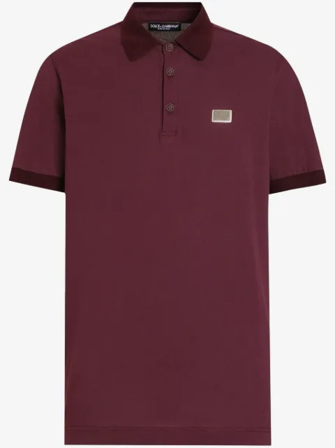 Dolce & Gabbana logo-plaque polo shirt