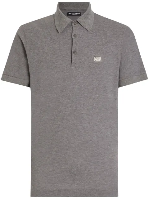 Dolce & Gabbana logo-plaque polo shirt