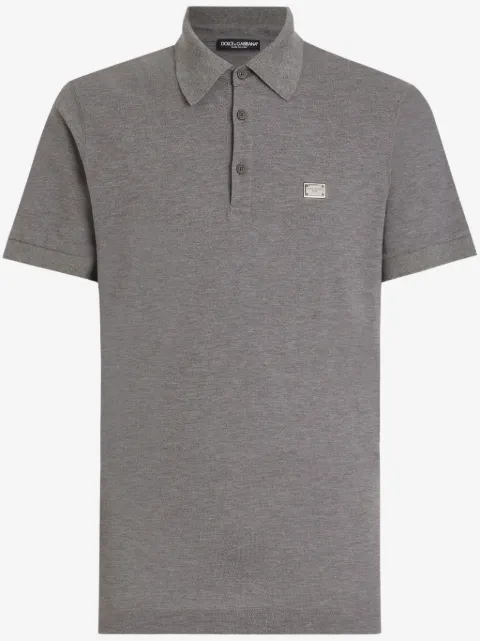 Dolce & Gabbana logo-plaque polo shirt