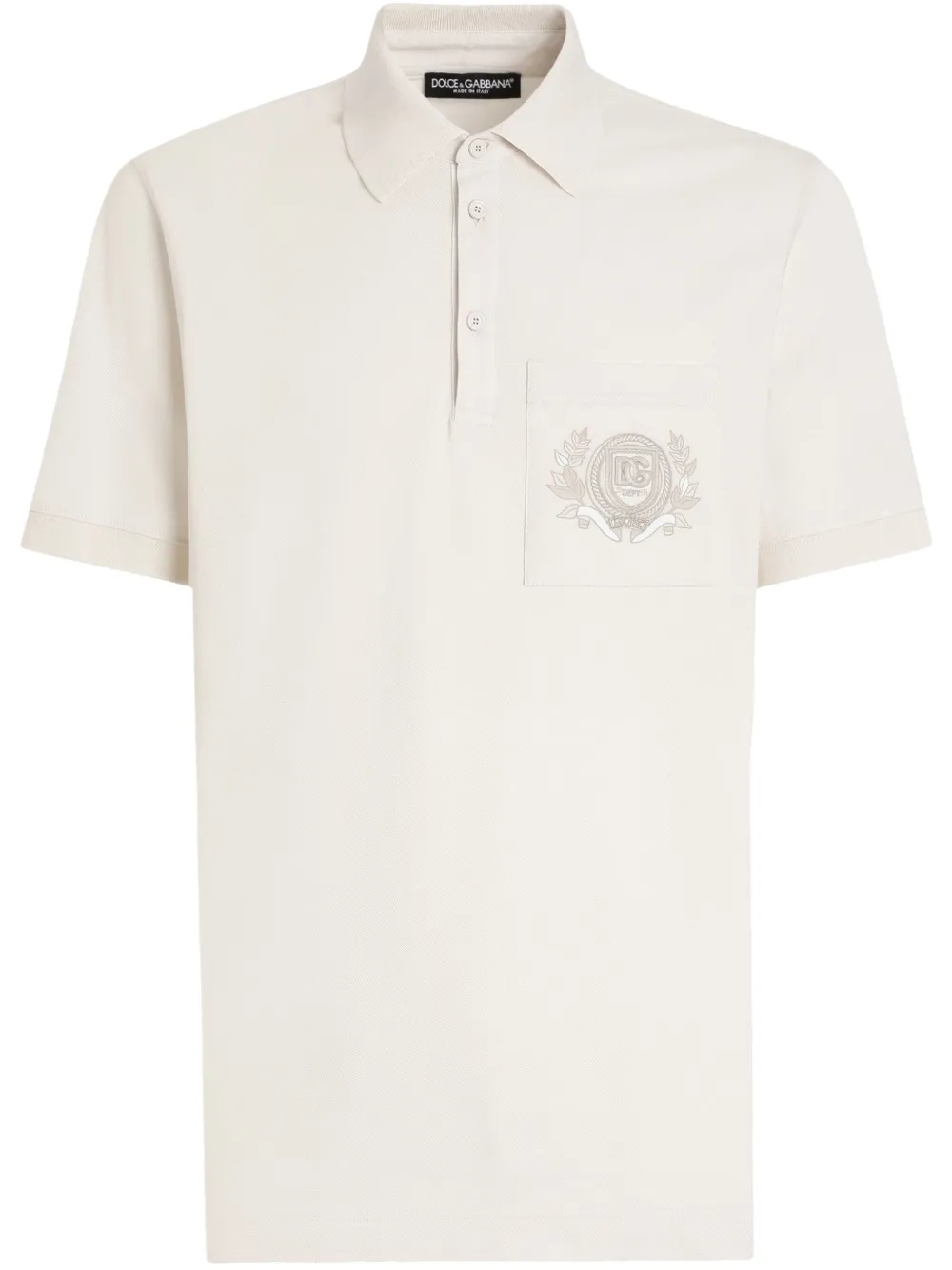 Dolce & Gabbana Poloshirt met geborduurd logo Beige