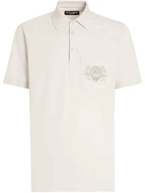 Dolce & Gabbana logo-embroidered polo shirt