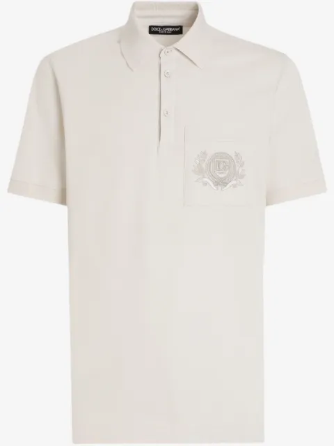 Dolce & Gabbana logo-embroidered polo shirt