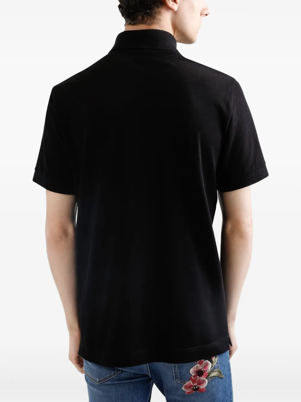 Orchid embroidered polo shirt