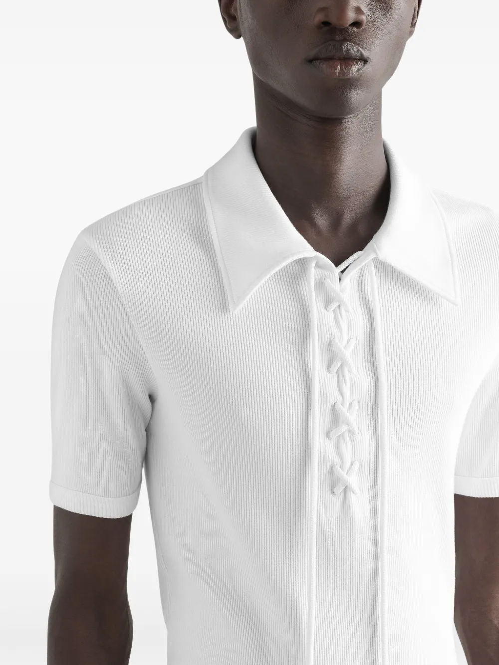 Dolce & Gabbana Poloshirt met korte mouwen en kant Wit