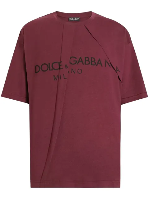 Dolce & Gabbana pleat-detail T-shirt