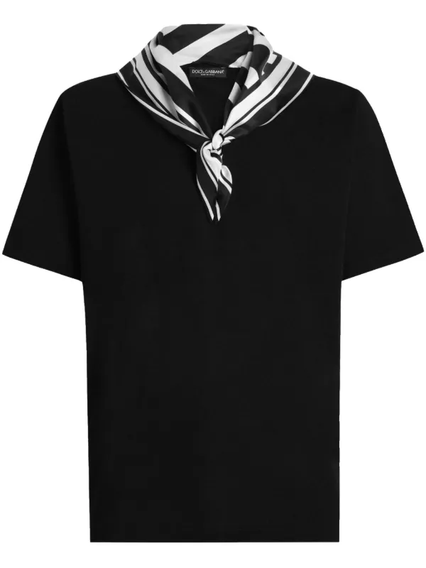 Dolce & Gabbana スカーフディテール Tシャツ | ブラック