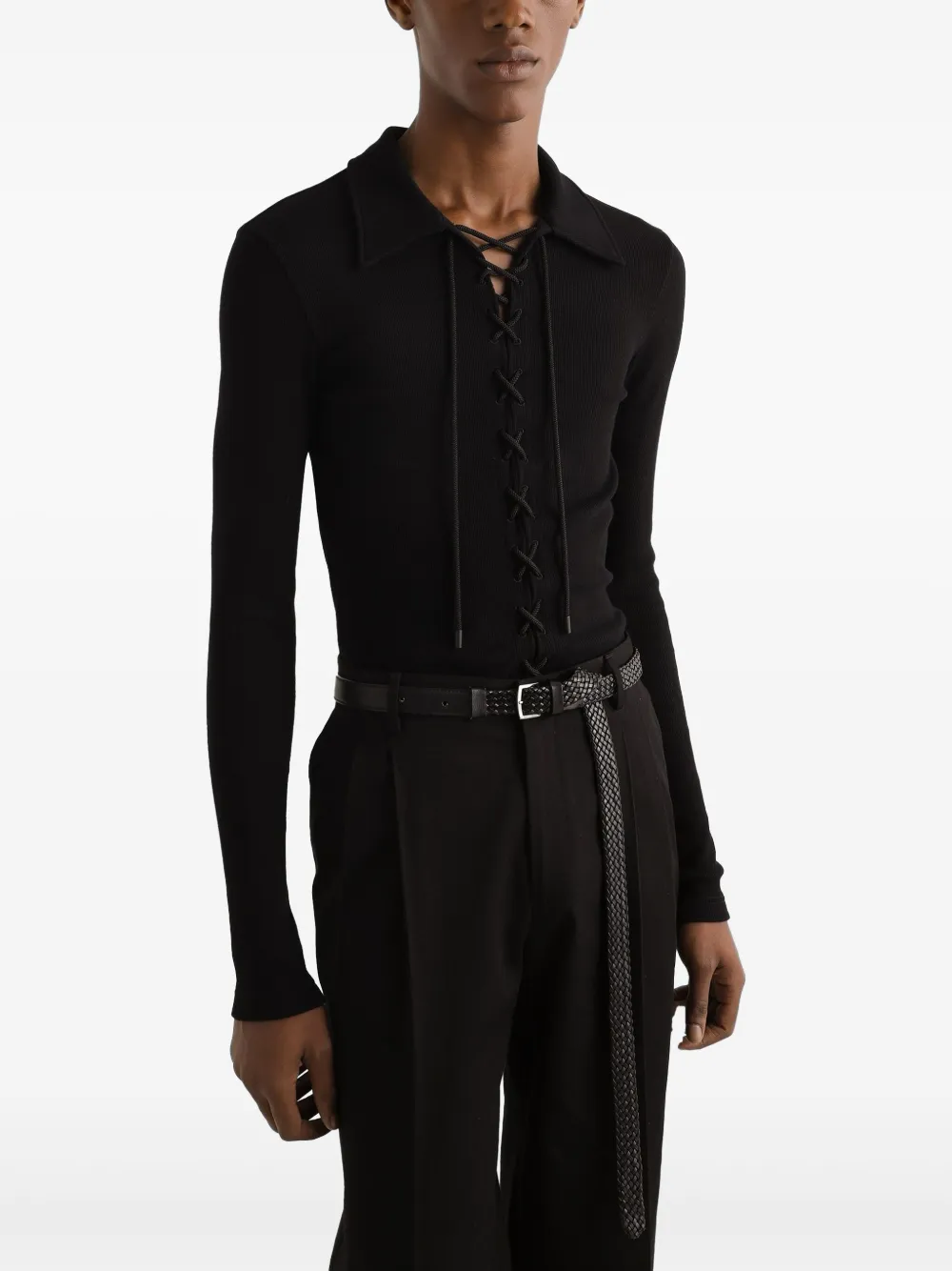 Dolce & Gabbana Trui met veters Zwart