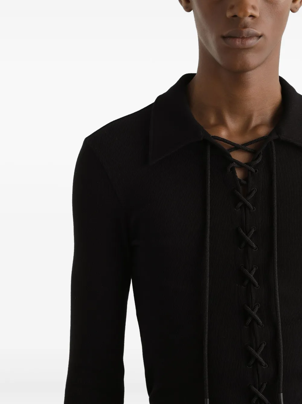 Dolce & Gabbana Trui met veters Zwart