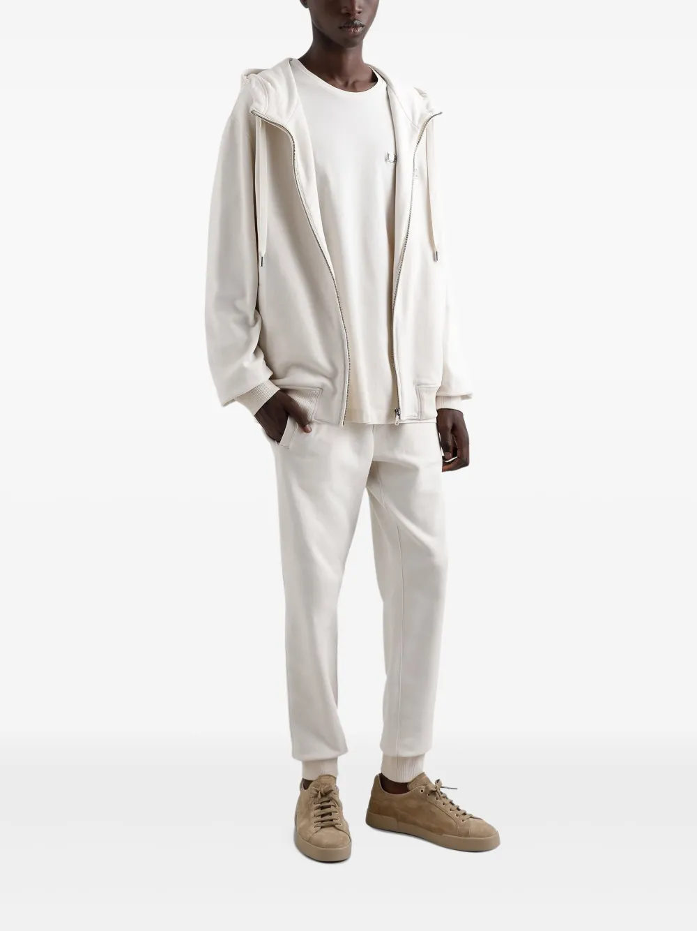 Dolce & Gabbana Hoodie met logoplakkaat - Beige