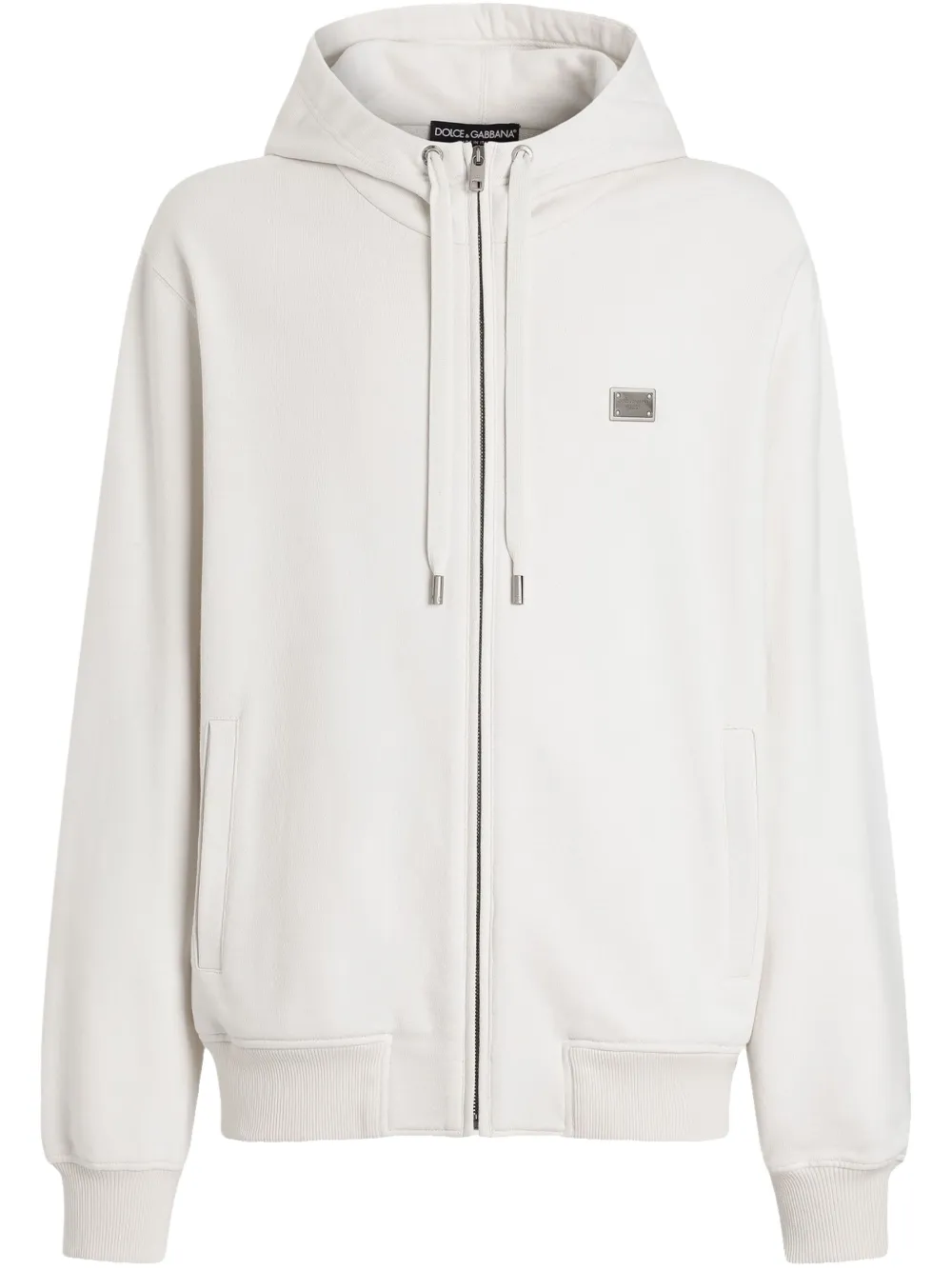 Dolce & Gabbana Hoodie met logoplakkaat Beige