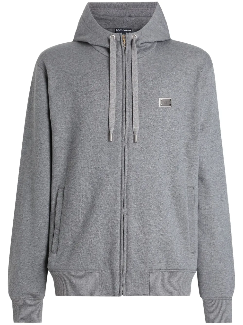 Dolce & Gabbana Katoenen hoodie met rits Grijs