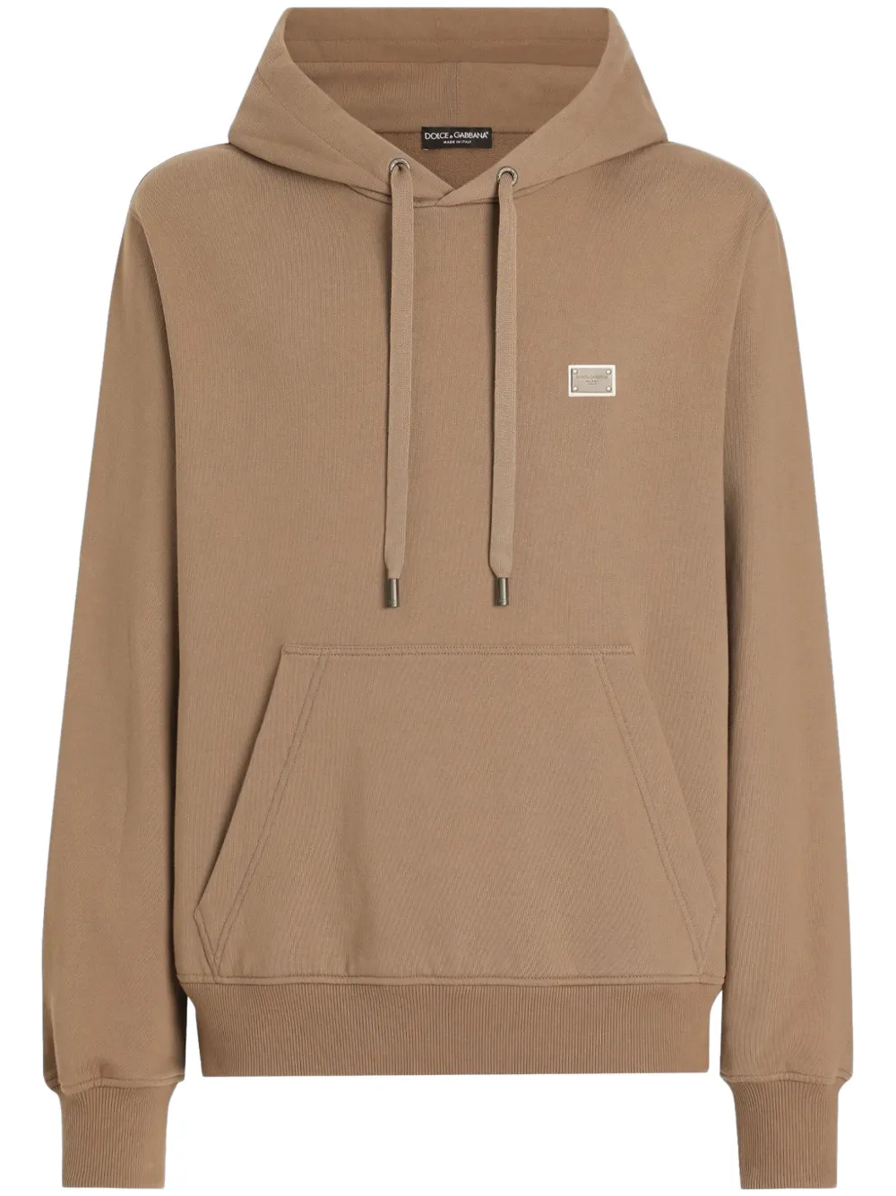 Dolce & Gabbana Hoodie met logoplakkaat Bruin