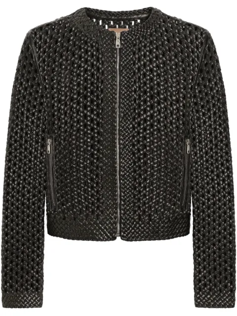 Dolce & Gabbana woven nappa-leather jacket