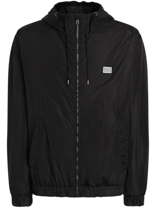 Veste bomber à plaque logo - Dolce & Gabbana - Modalova