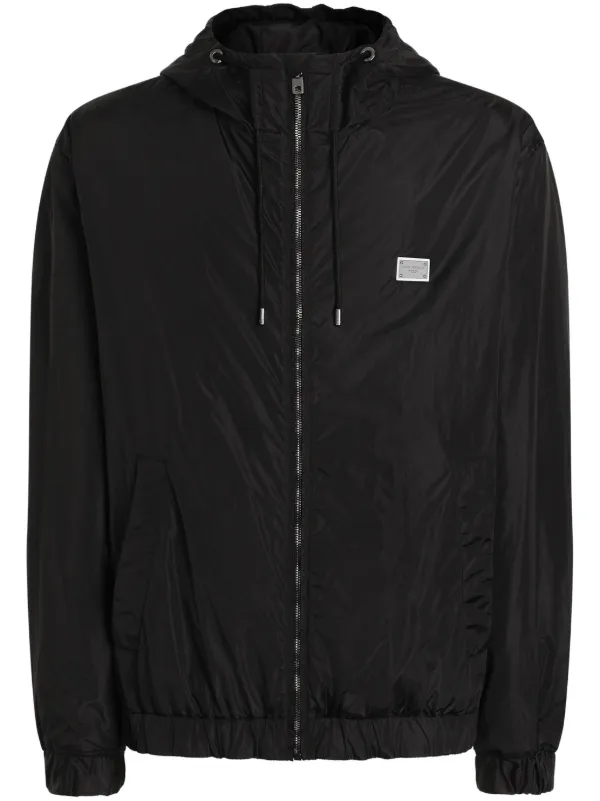 【関税込み】dolce & gabbana Logo plaque bomber jacket Dolce & Gabbana logo-plaque Bomber Jacket | Grey | FARFETCH