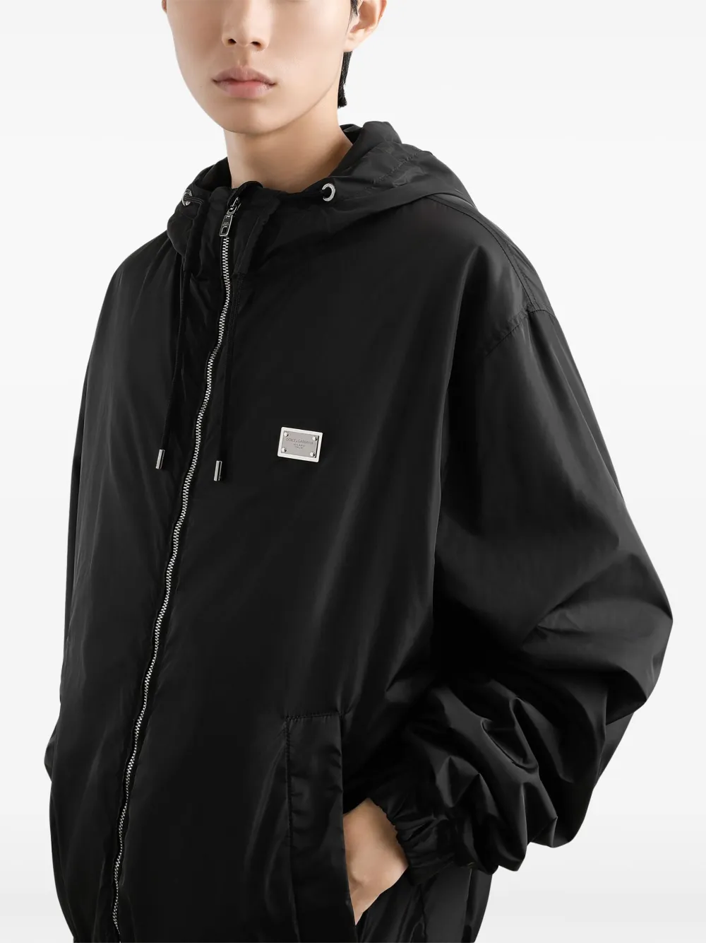 Dolce & Gabbana Bomberjack met logoplakkaat Zwart