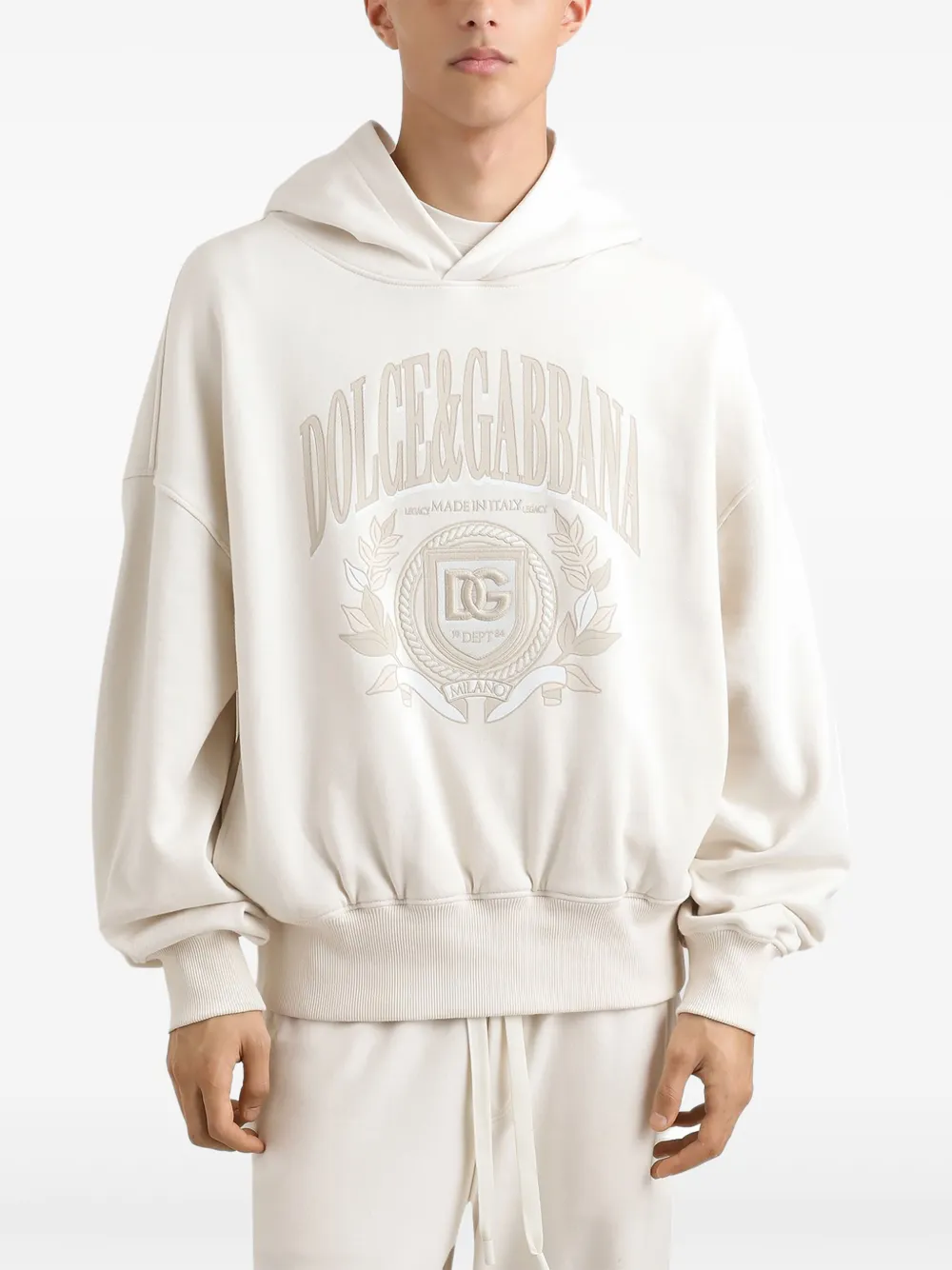 Dolce & Gabbana Hoodie met logoprint Beige