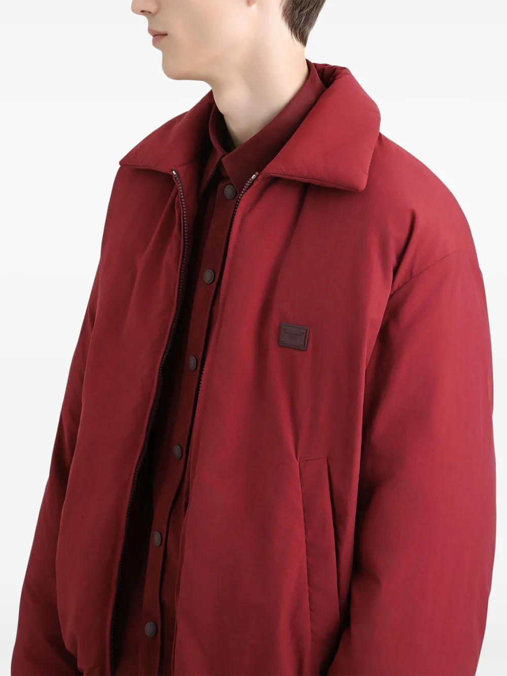 Dolce & Gabbana Bomberjack met logoplakkaat Rood