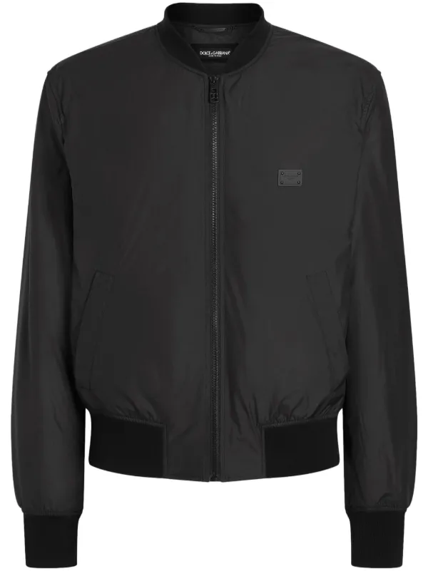 Dolce & Gabbana Jaqueta Bomber Com Logo | Preto | FARFETCH BR