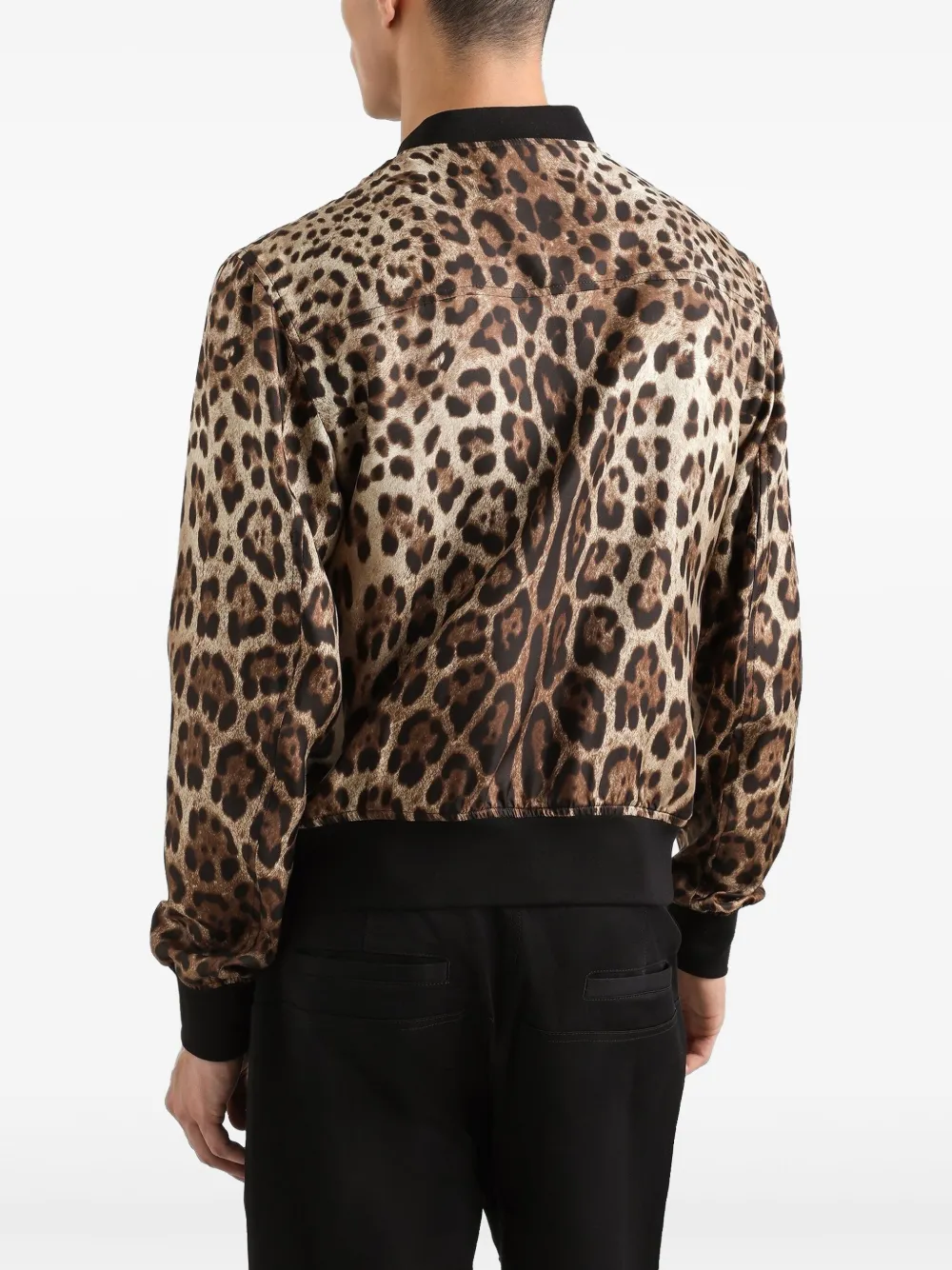 Dolce & Gabbana Technical Fabric Bomber Jacket With Tag In Brown