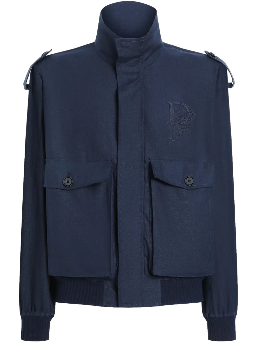 Dolce & Gabbana logo-embroidered jacket | Blue | Image 1