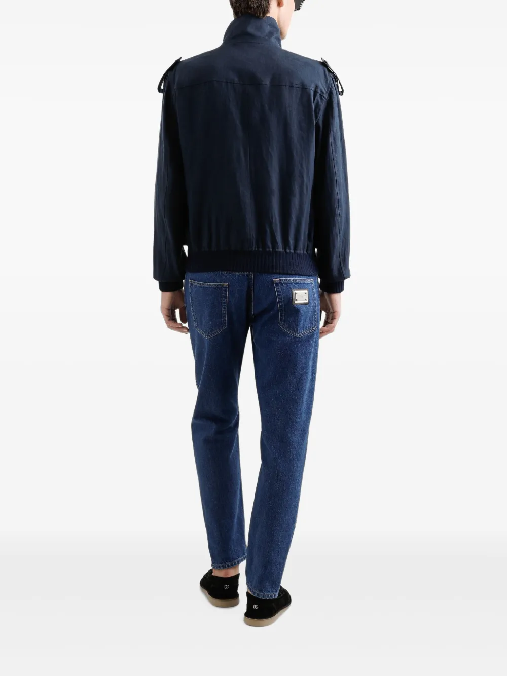 Dolce & Gabbana Jack met geborduurd logo Blauw