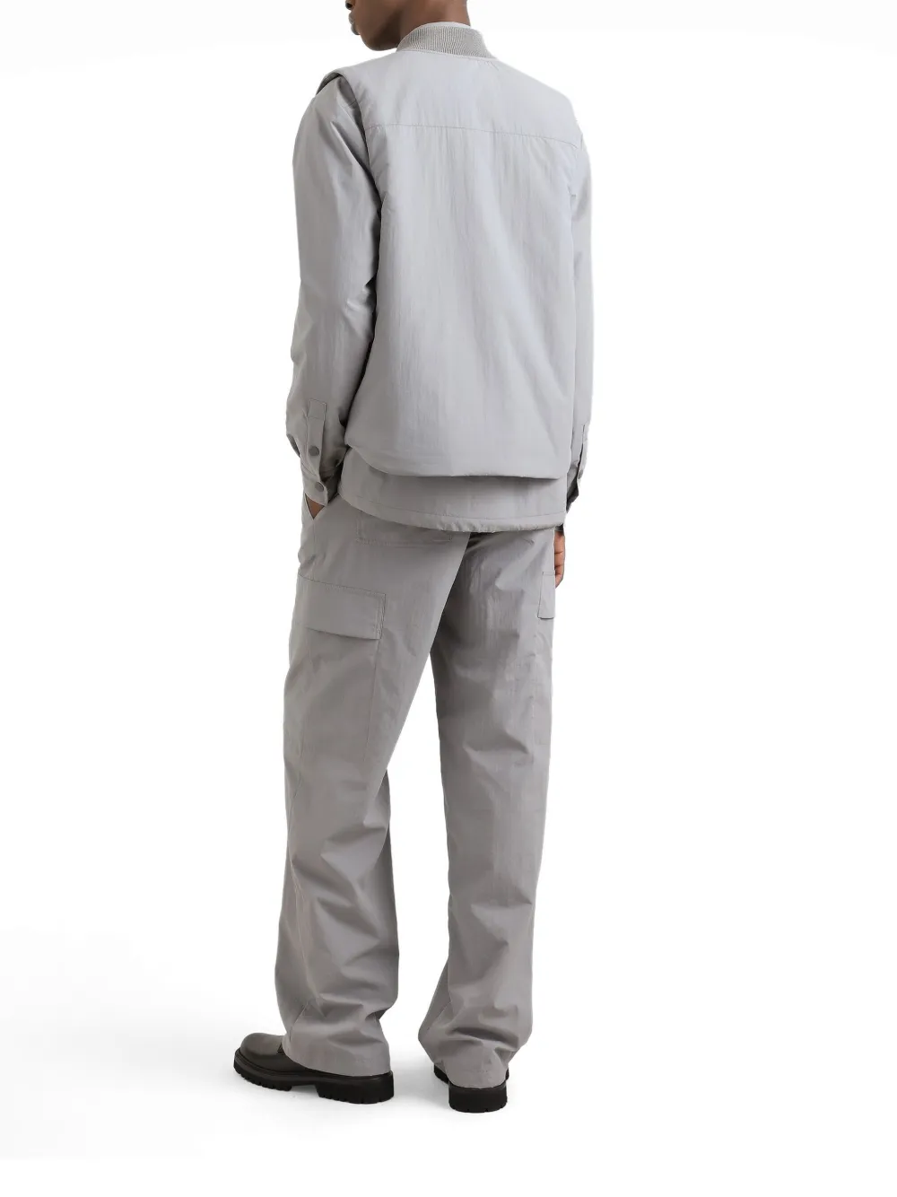 Dolce & Gabbana Shirtjack met logoplakkaat Grijs