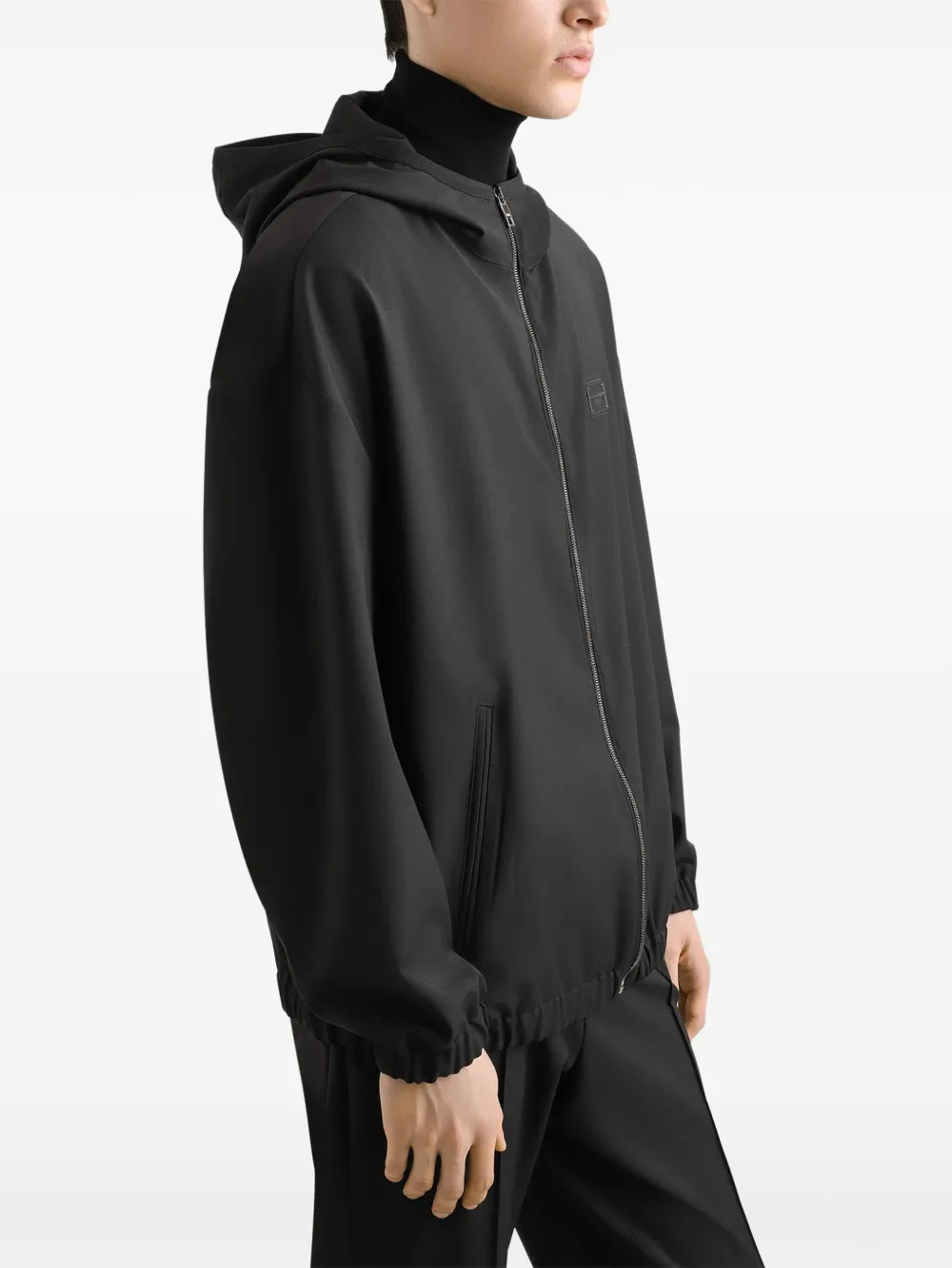 Dolce & Gabbana Lichtgewicht jack met applicatie Zwart