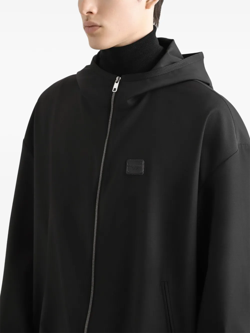 Dolce & Gabbana Lichtgewicht jack met applicatie Zwart