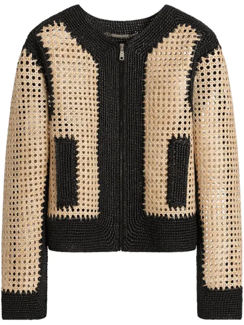 Dolce & Gabbana interwoven-raffia jacket