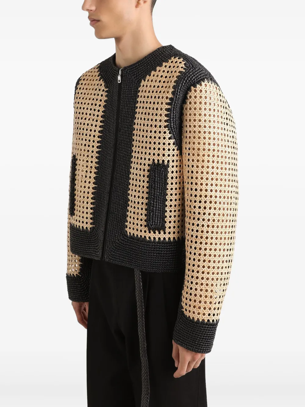 Dolce & Gabbana Geweven raffia jack Beige