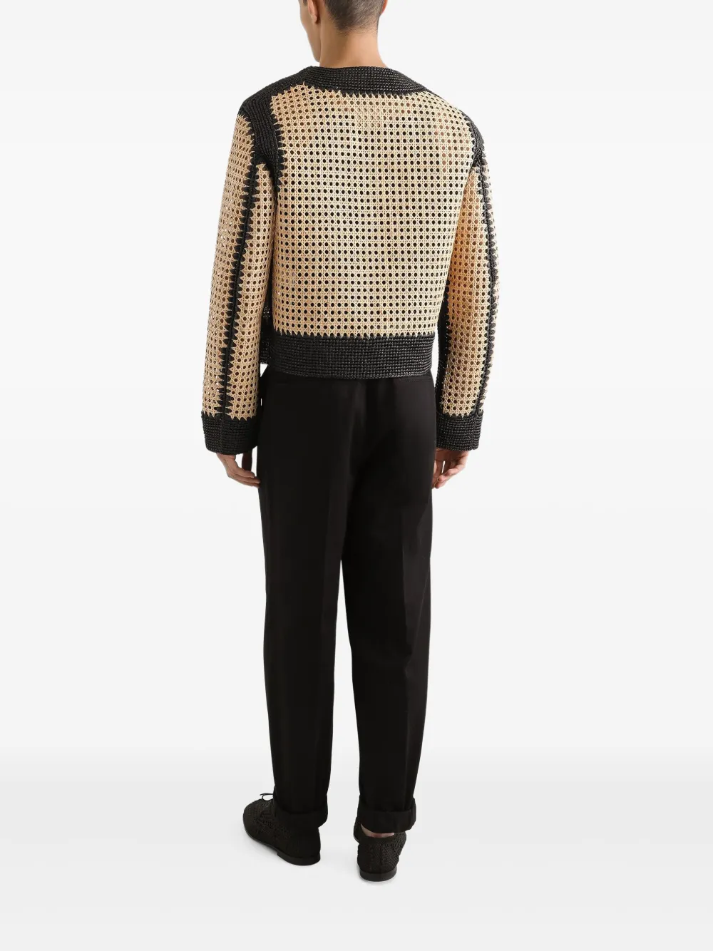 Dolce & Gabbana Geweven raffia jack Beige