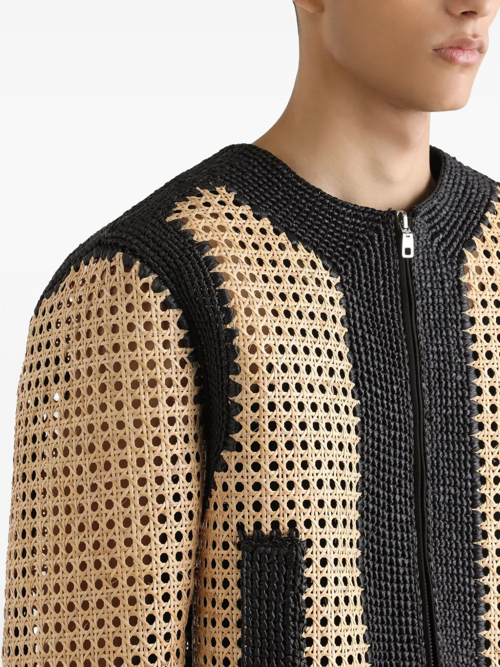 Dolce & Gabbana Geweven raffia jack Beige