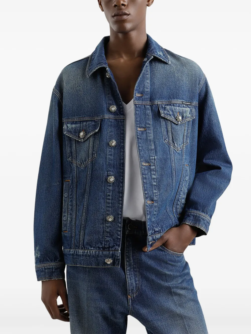 Dolce & Gabbana Denim jack Blauw