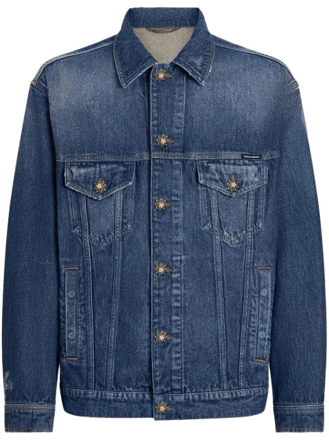 Dolce & Gabbana logo-plaque denim jacket
