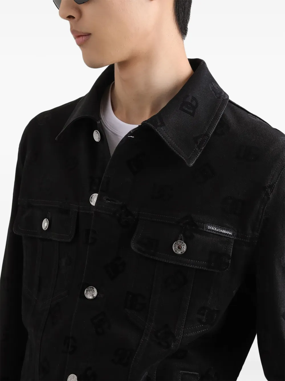 Dolce & Gabbana Denim jack Zwart