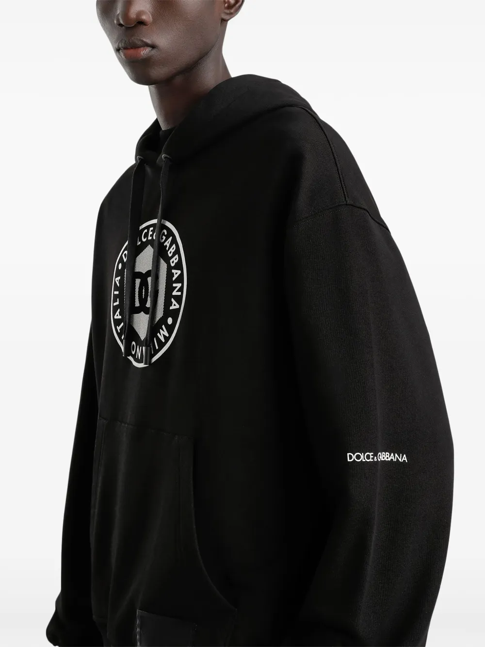Dolce & Gabbana Hoodie met logoprint Zwart