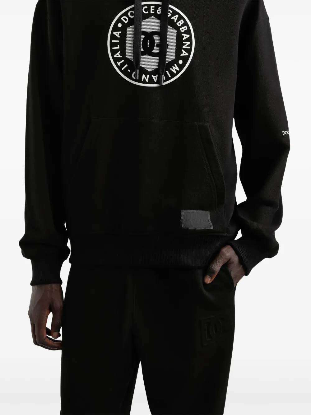 Dolce & Gabbana Hoodie met logoprint Zwart