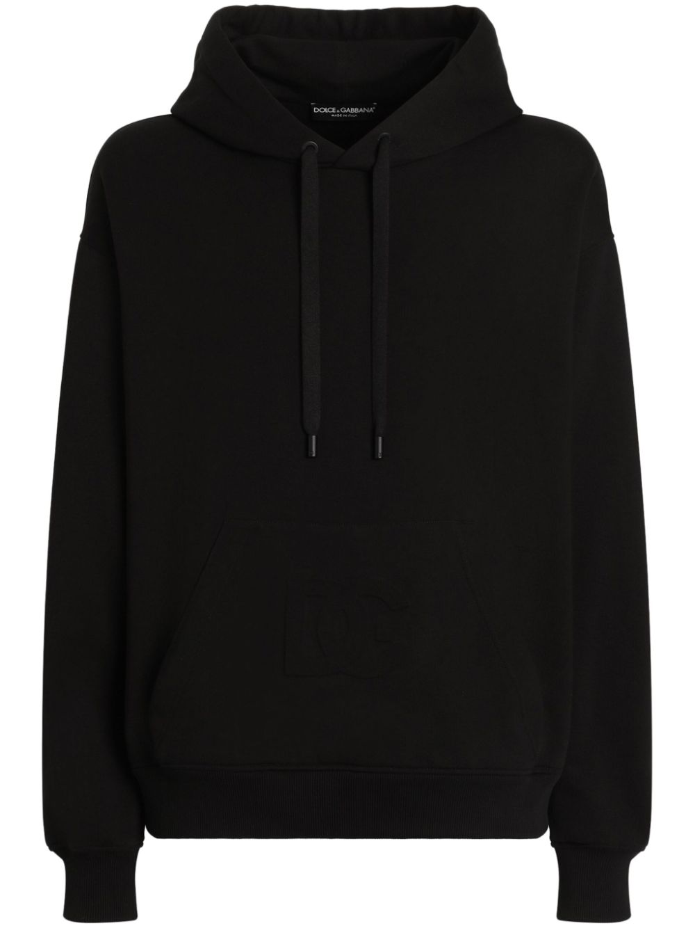 Dolce & Gabbana Hoodie met logo-reliëf Zwart